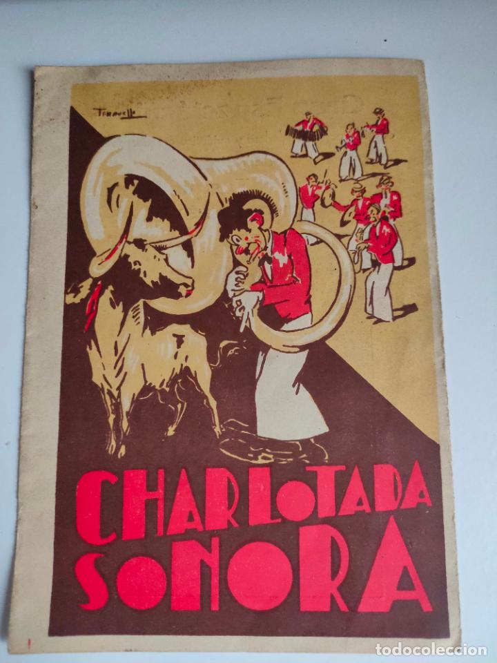 Tauromaquia: Folleto Plaza de Toros de Santander. Charlotada Sonora. Carmelo Tusquellas. 1933