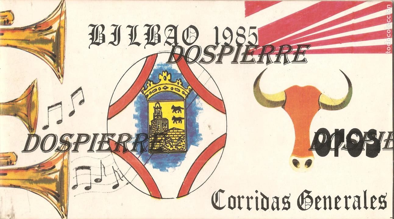 Tauromaquia: PROGRAMA, BILBAO 1985, TOROS, CORRIDAS GENERALES, 14X24 - Foto 1