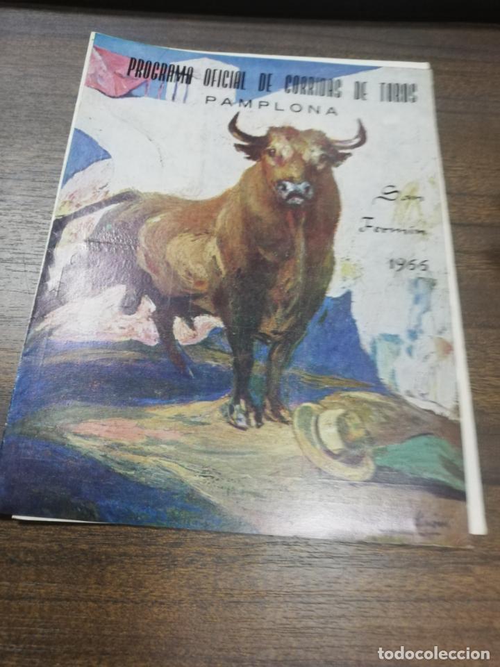 Tauromaquia: PROGRAMA OFICIAL CORRIDAS DE TOROS. SAN FERMIN. PAMPLONA. 1966. TRICTICO.