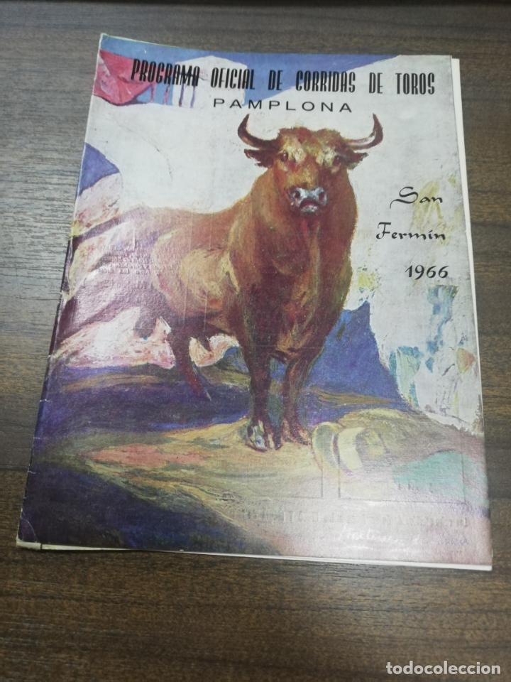 Tauromaquia: PROGRAMA OFICIAL CORRIDAS DE TOROS. SAN FERMIN. PAMPLONA. 1966. TRICTICO.