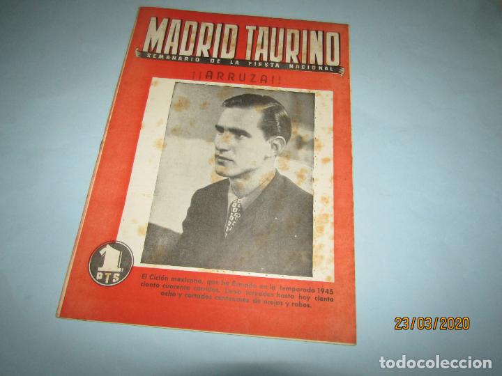 Tauromaquia: Semanario Fiesta Nacional N&ordm; 502 MADRID TAURINO con ARRUZA y MANOLETE A&ntilde;o 1945