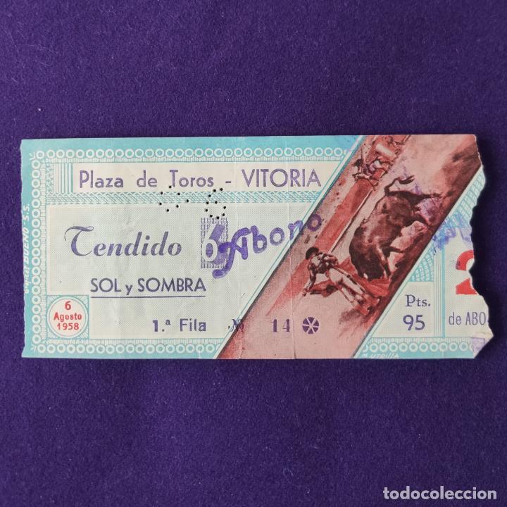 Tauromachia: ENTRADA DE TOROS. PLAZA DE TOROS DE VITORIA. 6 DE AGOSTO DE 1958.
