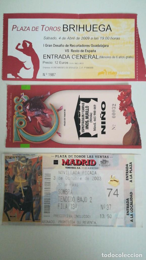 Bullfighting: 3 ENTRADAS TOROS LAS VENTAS BRIHUEGA RECORTADORES