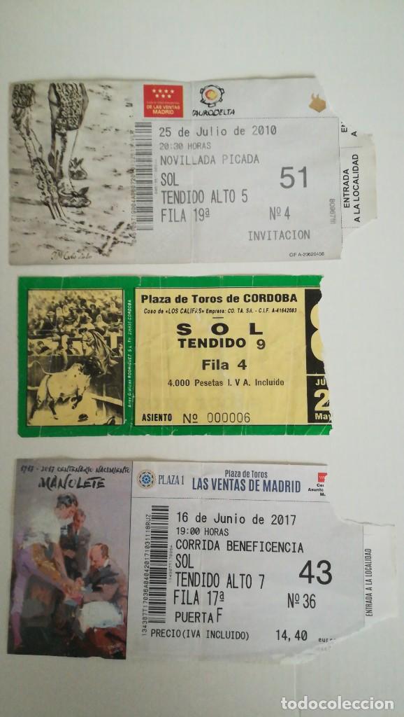 Bullfighting: 3 ENTRADAS TOROS LAS VENTAS Y C&Oacute;RDOBA