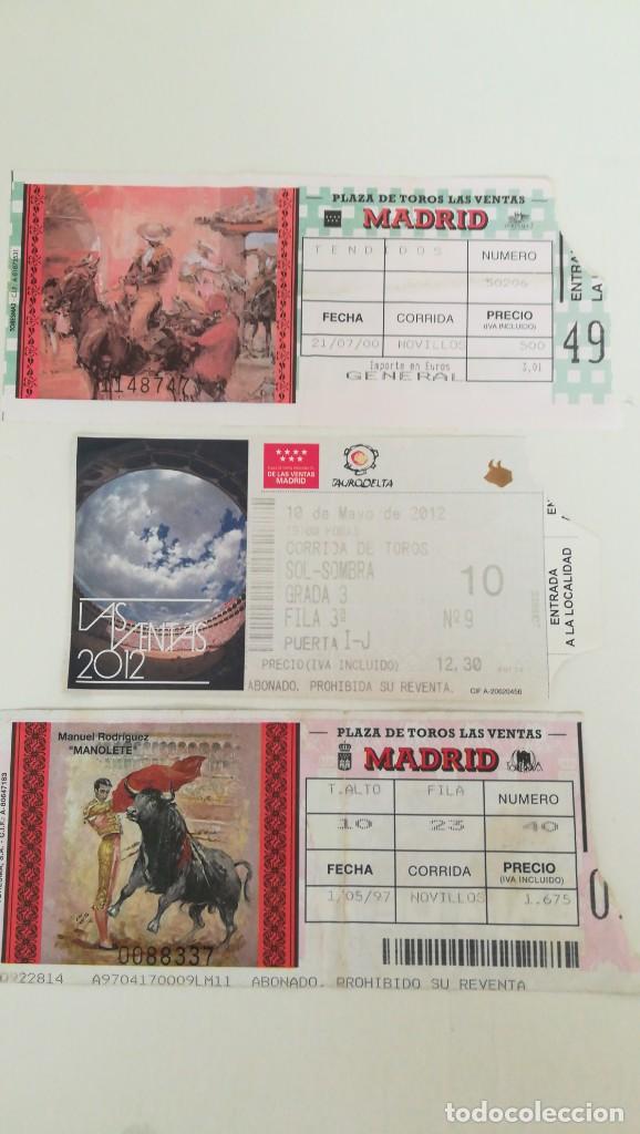 Tauromaquia: 3 ENTRADAS TOROS LAS VENTAS 1997 2000 Y 2012 - Foto 1