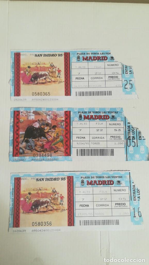 Tauromaquia: 3 ENTRADAS TOROS LAS VENTAS 1995