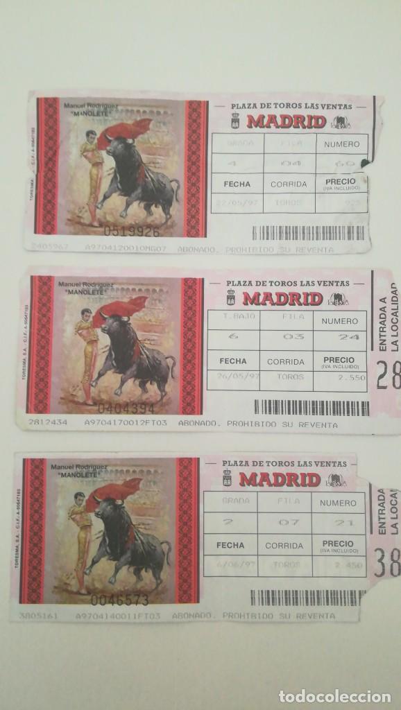 Tauromaquia: 3 ENTRADAS TOROS LAS VENTAS 1997 - Foto 1