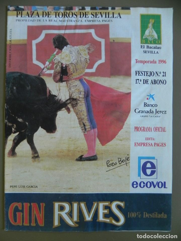 Tauromachia: Programa Plaza de Toros de Sevilla, 5 Mayo. 8 P&aacute;g+Insert. Agust&iacute;n Mar&iacute;n, Gil Belmonte, P Luis Garc&iacute;a