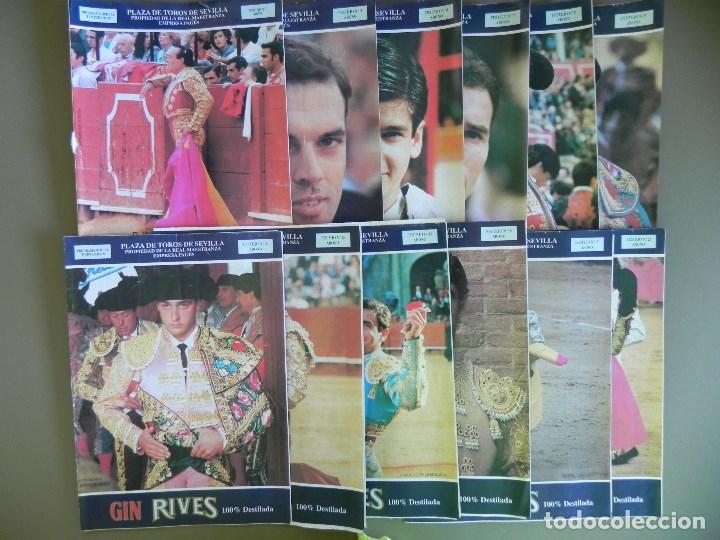 Tauromachia: Lote de 12 Programas Plaza de Toros de Sevilla, Temporada 1998. 8 p&aacute;ginas + inserto cada uno