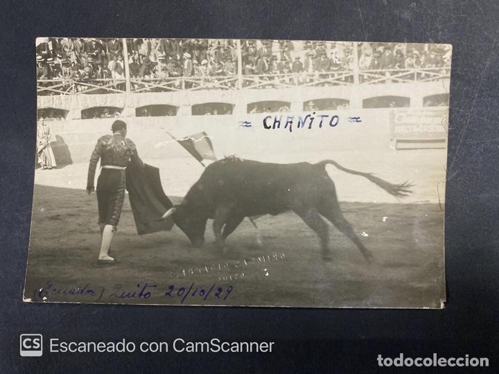 Tauromachia: TARJETA POSTAL. TAUROMAQUIA. TORERO CHANITO. FOTOGRAFO C. IGNACIO PAZMINO.