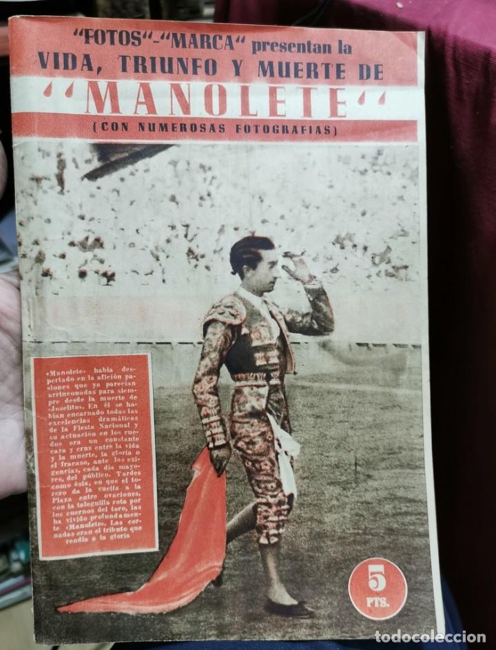 Tauromaquia: Especial Fotos Marca. Vida, triunfo y muerte de Manolete. Toros, La Lidia, Islero.La Monumental.