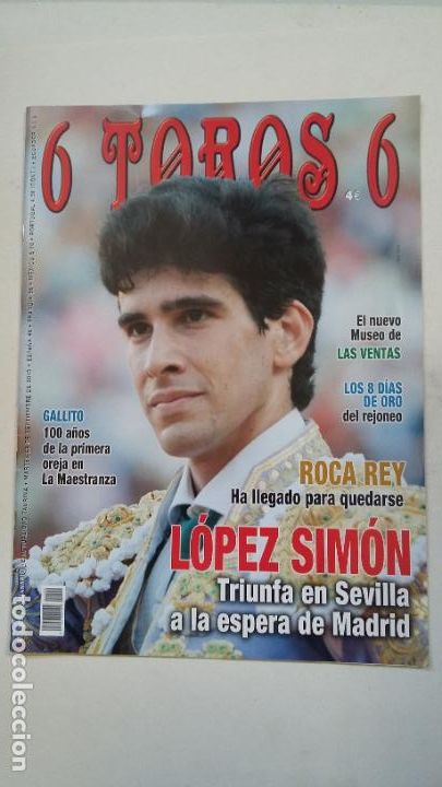 Tauromachie: 6 TOROS 6. N&ordm; 1109 SEMANARIO DE ACTUALIDAD TAURINA. LOPEZ SIMON. TDKC65
