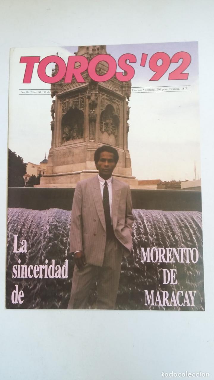 Tauromachie: REVISTA TOROS 92. N&ordm; 92. AGOSTO 1989. MORENITO DE MARACAY. TDKC66