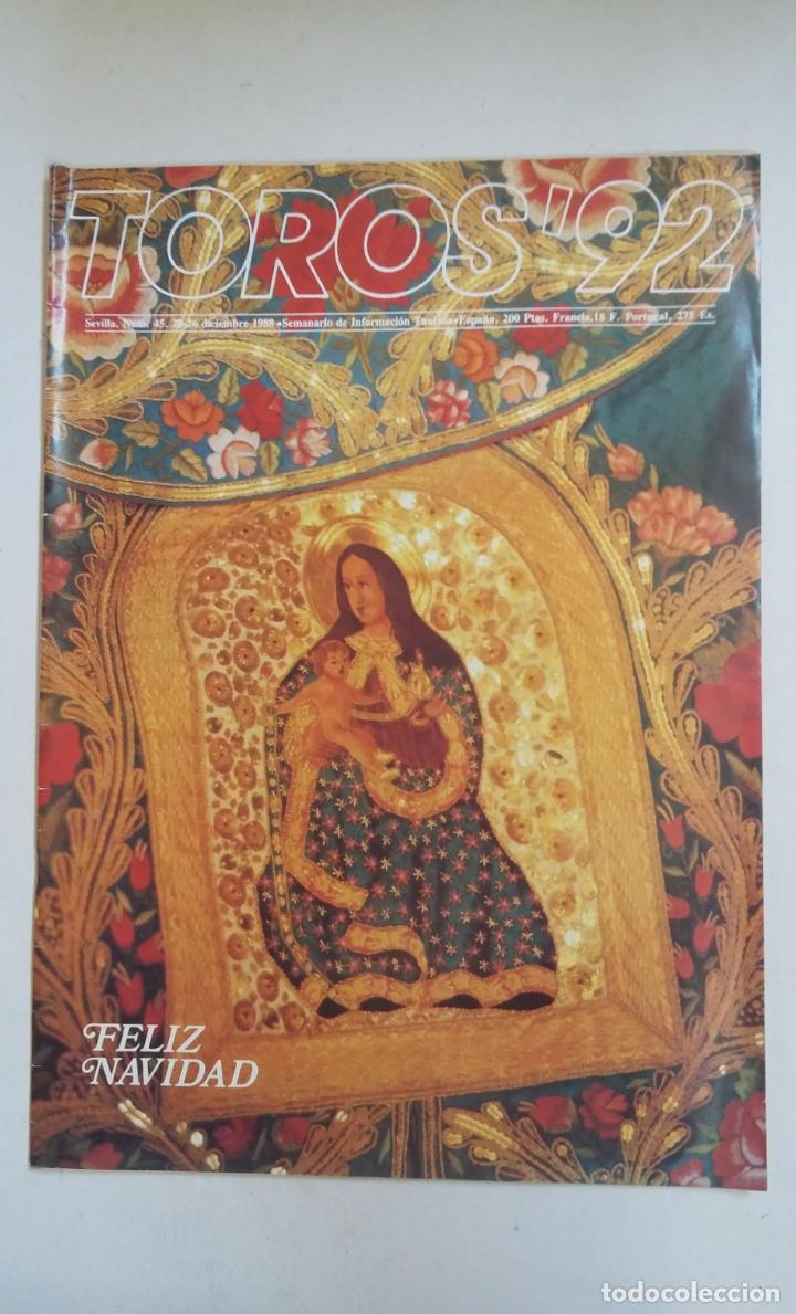 Tauromaquia: REVISTA TOROS 92. N&ordm; 45. DICIEMBRE 1988. NAVIDAD. TDKC66