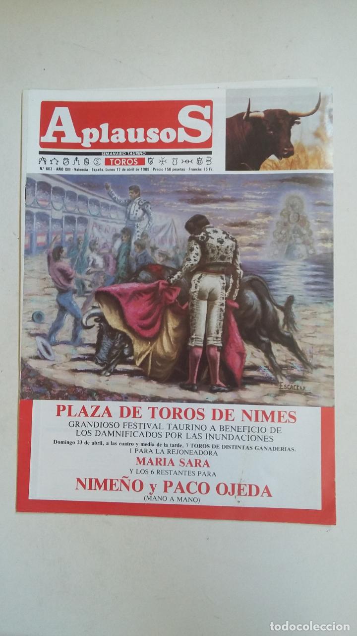 Tauromaquia: Revista Aplausos N.&ordm; 603, 17 de abril de 1989 - Plaza de Toros de Nimes. TDKC66