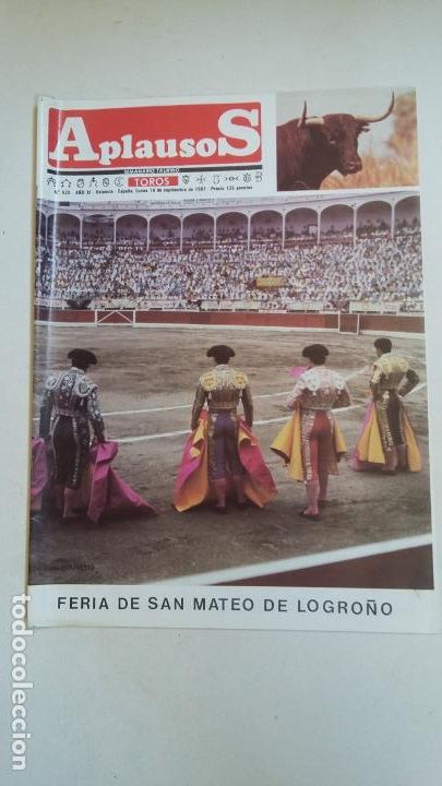 Tauromachia: REVISTA: APLAUSOS. N&ordm; 520. FERIA DE SAN MATEO DE LOGRO&Ntilde;O. SEPTIEMBRE 1987. TDKC66