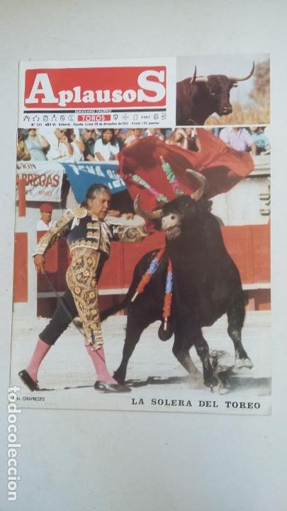 Tauromaquia: REVISTA APLAUSOS N&ordm; 535 DICIEMBRE 1987 - SEMANARIO TAURINO. LA SOLERA DEL TOREO. TDKC66