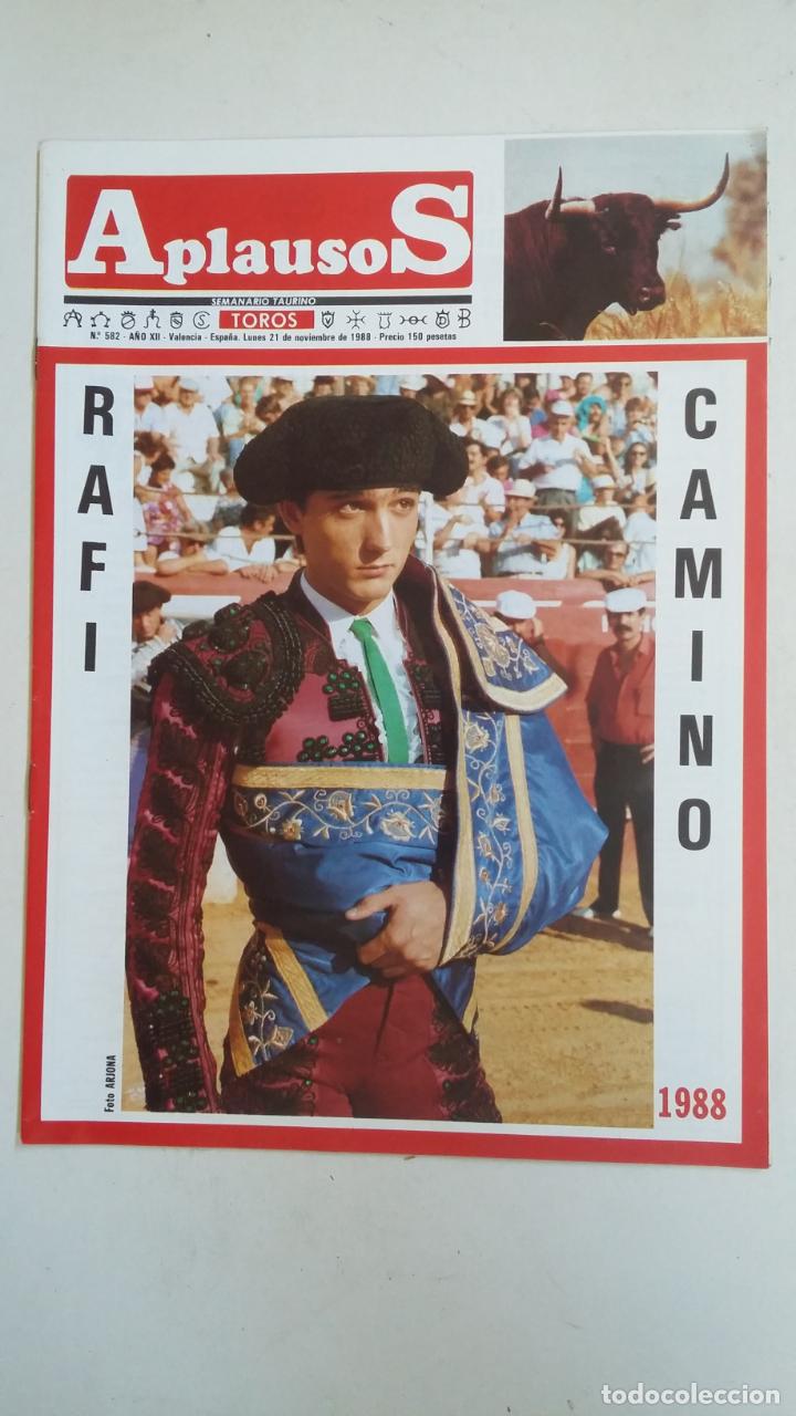 Tauromachia: Revista Aplausos N.&ordm; 582, 21 noviembre 1988 - Rafi Camino. TDKC66