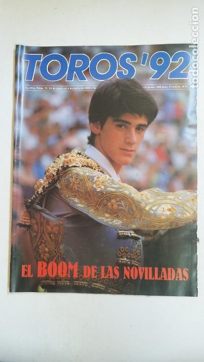 Tauromachia: REVISTA TOROS 92. N&ordm; 72. JULIO 1989. EL BOOM DE LAS NOVILLADAS. TDKC66
