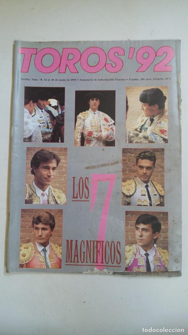 Tauromachia: REVISTA TOROS 92. N&ordm; 70. JUNIO 1989. LOS 7 MAGNIFICOS. TDKC66