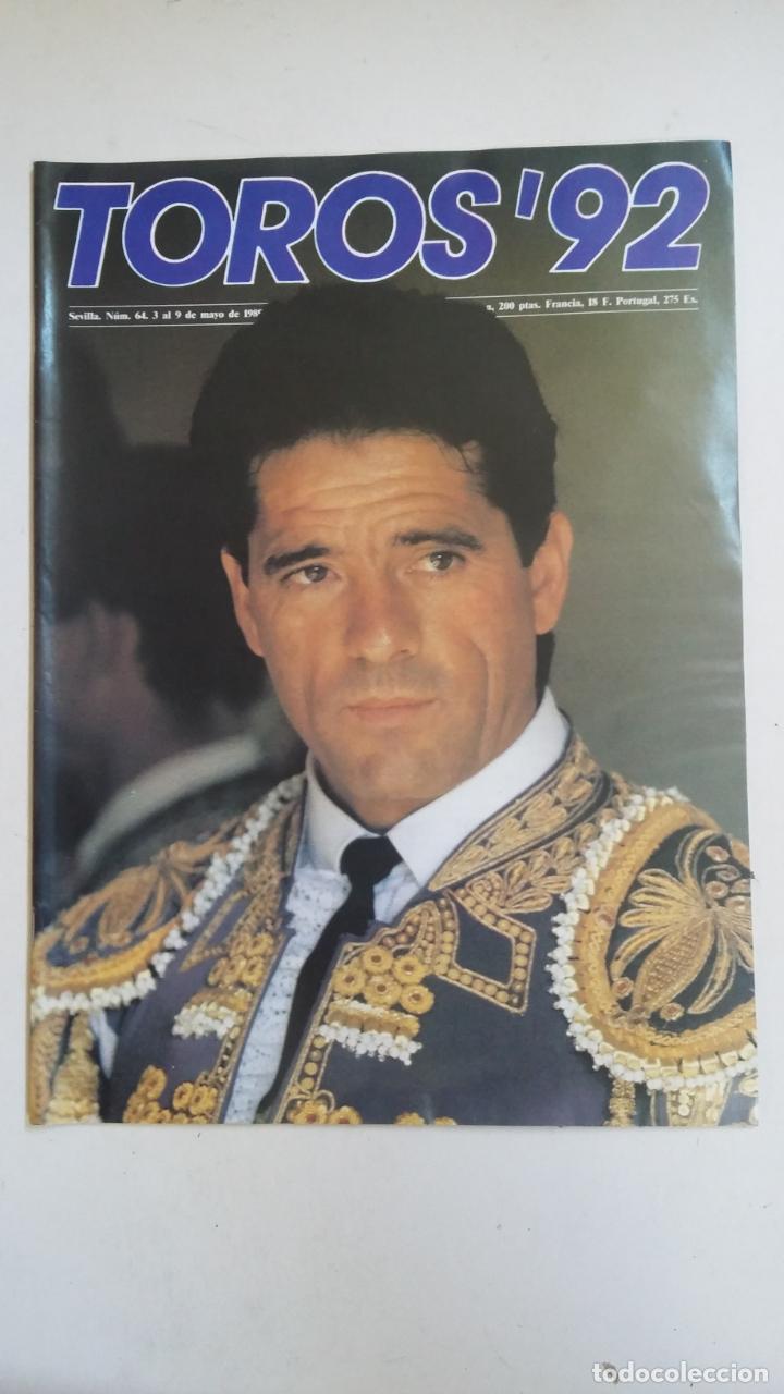 Tauromachia: REVISTA TOROS 92. N&ordm; 64. MAYO 1989. TDKC66