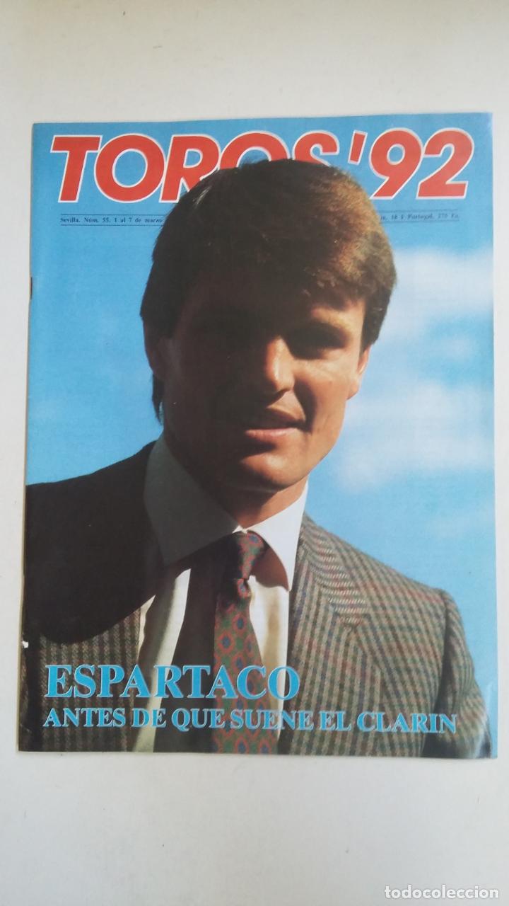 Stierkampf: REVISTA TOROS 92. N&ordm; 55. ESPARTACO ANTES DE QUE SUENE EL CLARIN. TDKC66