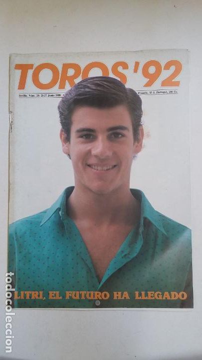Tauromachia: TOROS 92 REVISTA TAURINA N&ordm; 20 JUNIO 1988. LITRI EL FUTURO. TDKC66