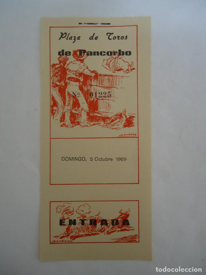 Tauromaquia: ENTRADA PARA LA PLAZA DE TOROS DE PANCORBO PARA EL DIA 5 DE OCTUBRE DE 1969. NUEVA