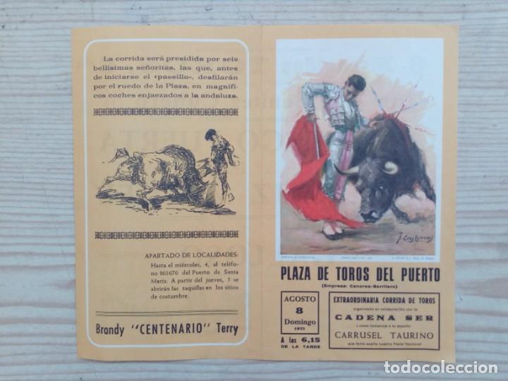 Stierkampf: Folleto 1971 - Diego Puerta - Ruiz Miguel - Galloso - Plaza De Toros Del Puerto