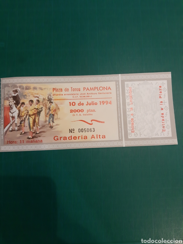 Tauromaquia: PAMPLONA tauromaquia 1994 PLAZA TOROS ENTRADA GRADER&Iacute;A ALTA