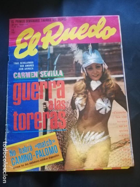 Tauromaquia: EL RUEDO. N&ordm; 1608. 1975. SEMANARIO GRAFICO DE LOS TOROS. CARMEN SEVILLA GUERRA A LAS TORERAS.