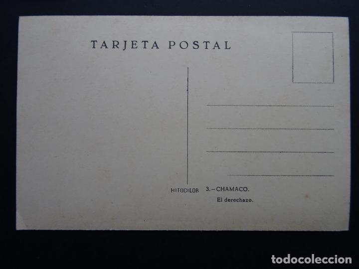 Tauromaquia: Chamaco, El derechazo, antigua postal sin circular - Foto 2