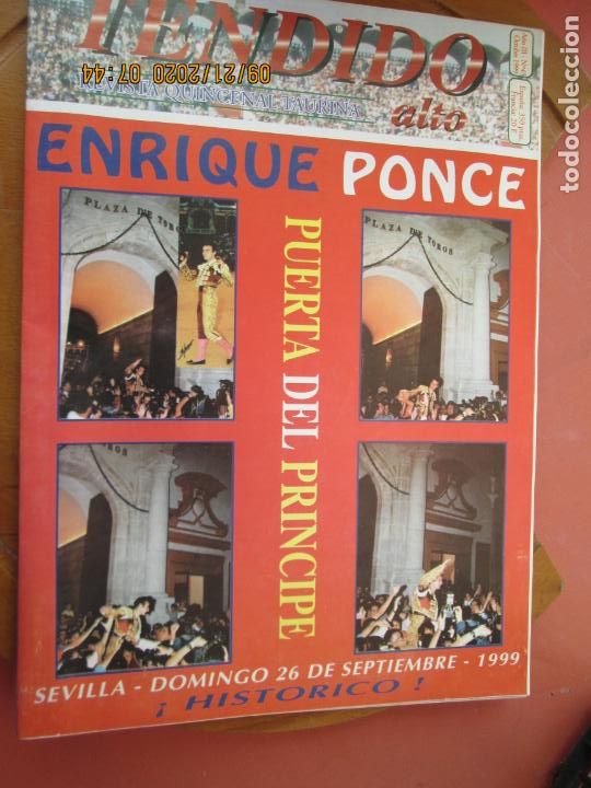 Tauromaquia: TENDIDO ALTO REVISTA TAURINA N&ordm; 45- OCTUBRE 1999 - ENRIQUE PONCE . PUERTA DEL PRINCIPE