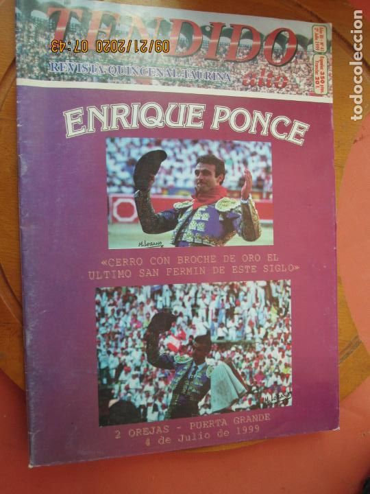 Tauromaquia: TENDIDO ALTO REVISTA TAURINA N&ordm; 41 - JULIO 1999 - ENRIQUE PONCE