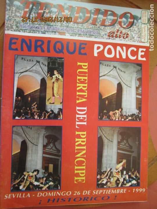 Tauromaquia: TENDIDO ALTO REVISTA TAURINA N&ordm; 45- OCTUBRE 1999 - ENRIQUE PONCE . PUERTA DEL PRINCIPE