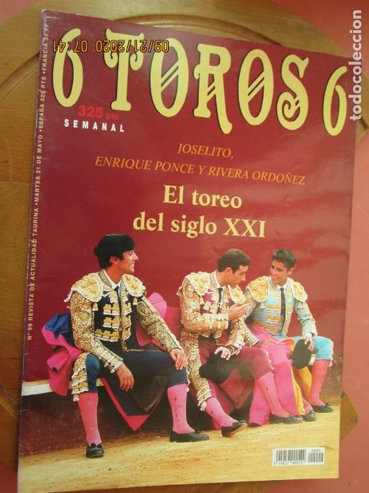 Tauromaquia: 6 TOROS 6 CAMPO BRAVO REVISTA TAURINA N&ordm; 99 - MAYO 1996 - JOSELITO , PONCE -RIVERA ORDO&Ntilde;EZ