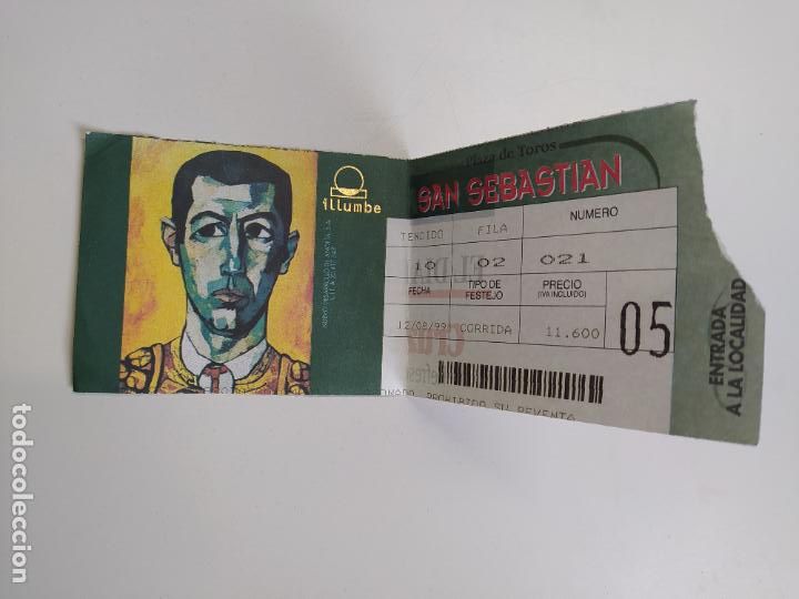 Stierkampf: ENTRADA PLAZA DE TOROS DE SAN SEBASTIAN. 12 AGOSTO DE 1999. TDKP16