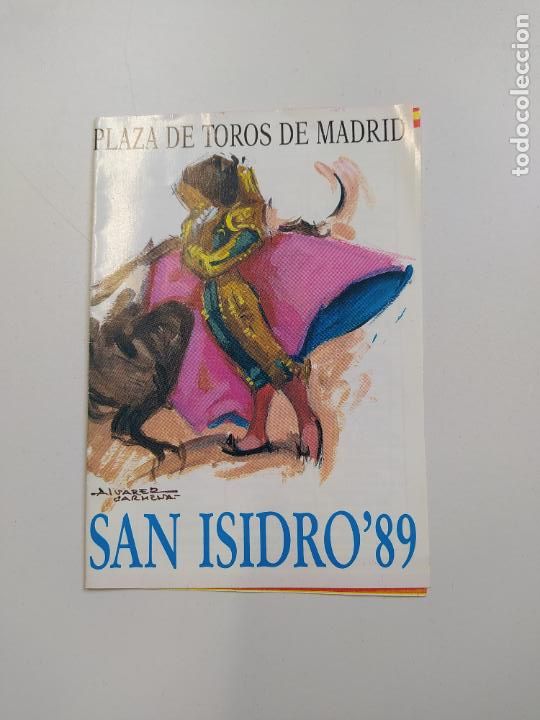 Stierkampf: CALENDARIO FERIA DE TOROS DE SAN ISIDRO MADRID. 1989. TDKP16