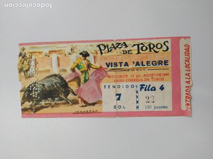Stierkampf: ENTRADA PLAZA DE TOROS DE VISTA ALEGRE DE BILBAO. 24 AGOSTO 1966. TDKP16