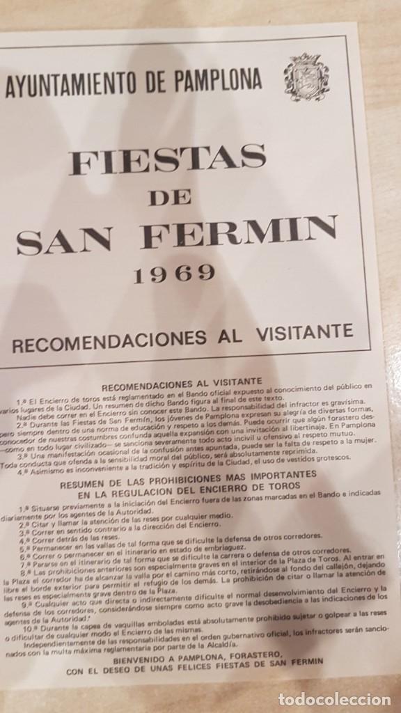 Tauromaquia: PROGRAMA TOROS SANFERMINES 1969 - G2 - Foto 4
