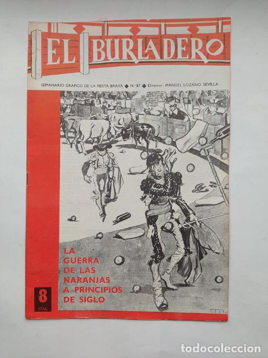 Tauromachie: EL BURLADERO N&ordm; 87. SEMANARIO GRAFICO DE LA FIESTA BRAVA. MANUEL LOZANO SEVILLA. TDKC88