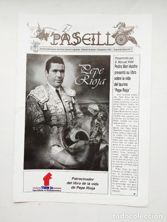 Stierkampf: EL PASEILLO. BOLETIN INFORMATIVO DEL CLUB TAURINO LOGRO&Ntilde;ES SEGUNDA EPOCA N&ordm; 7. NOVIEMBRE 1997 TDKC88