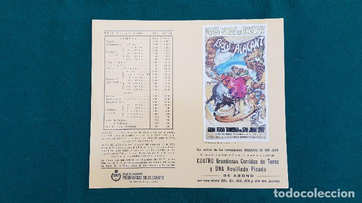 Tauromaquia: PROGRAMA PLAZA DE TOROS DE ALICANTE - FERIA DE SAN JUAN (1987) ESPARTACO, JOSELITO, NI&Ntilde;O DE LA CAPEA