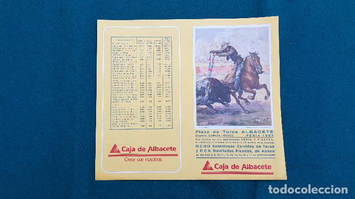 Tauromaquia: PROGRAMA PLAZA DE TOROS DE ALBACETE (1987) LITRI, RAFI CAMINO, JOSELITO...