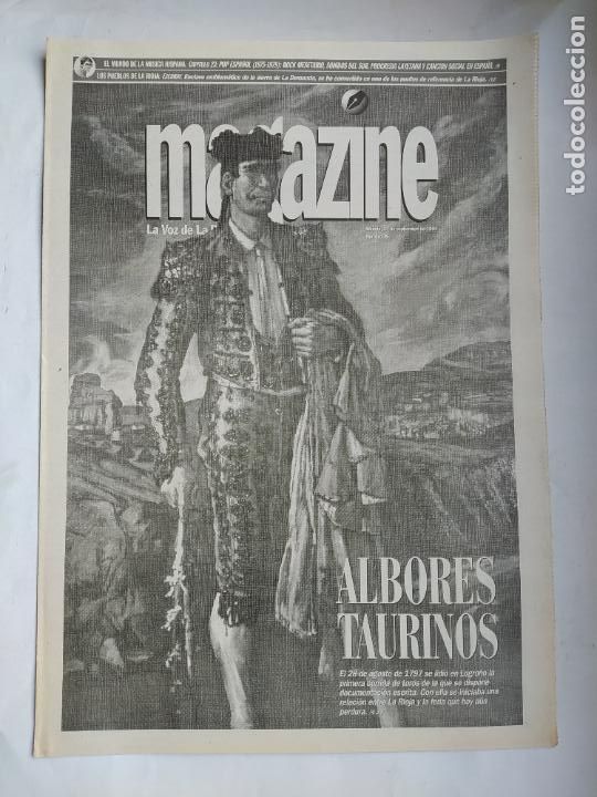 Bullfighting: MAGAZINE LA VOZ DE LA RIOJA. 24 SEPTIEMBRE DE 1994. 1797 PRIMERA CORRIDA DE TOROS EN LOGRO&Ntilde;O TDK309B