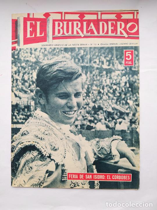 Stierkampf: EL BURLADERO. SEMANARIO GR&Aacute;FICO DE LA FIESTA BRAVA. 13 de mayo de 1964. N&ordm; 13. EL CORDOBES. TDKC92