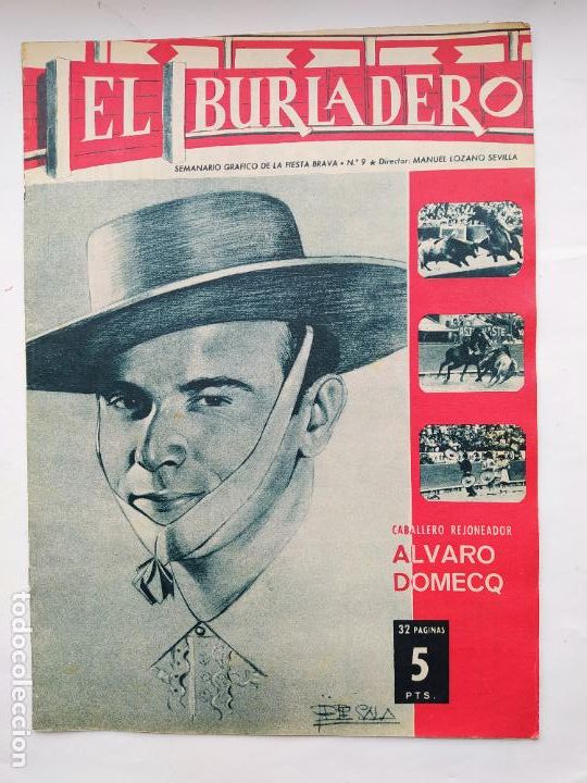 Tauromaquia: EL BURLADERO. SEMANARIO GR&Aacute;FICO DE LA FIESTA BRAVA. N&ordm; 9. 15 ABRIL 1964. ALVARO DOMECQ. TDKC92