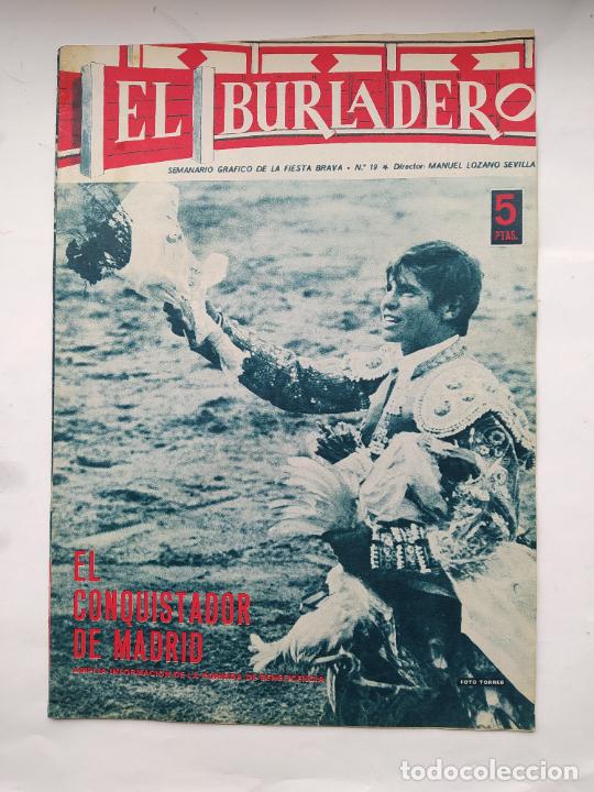 Tauromaquia: El Burladero. Semanario gr&aacute;fico de la Fiesta Brava. N&ordm; 19. 24 JUNIO 1964. EL CORDOBES MADRID TDKC92