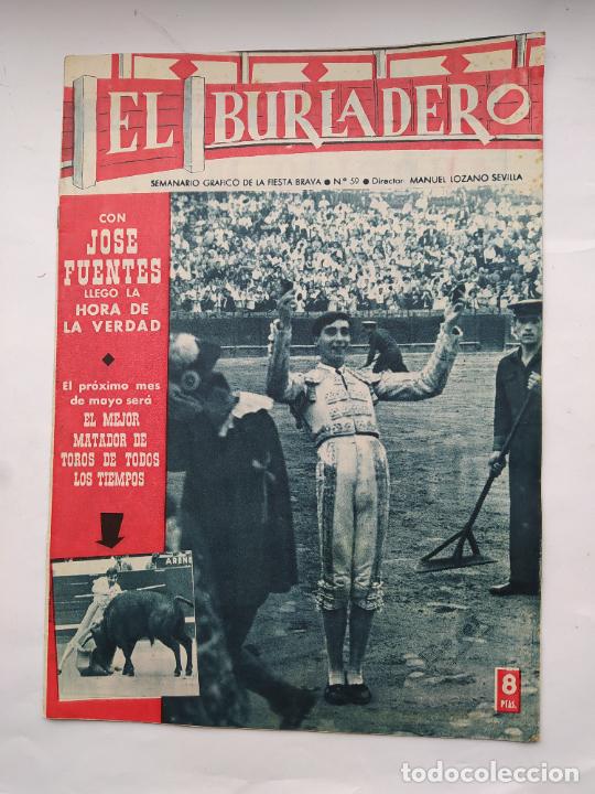 Tauromaquia: El Burladero. Semanario gr&aacute;fico de la Fiesta Brava. N&ordm; 59. 31 marzo 1965. Jos&eacute; Fuentes. TDKC92