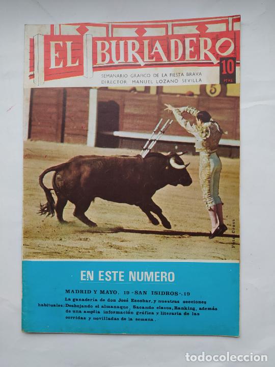 Stierkampf: El Burladero. Semanario gr&aacute;fico de la Fiesta Brava. N&ordm; 117. 11 mayo 1966. SAN ISIDRO MADRID TDKC92